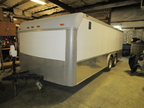 Long trailer in shop
