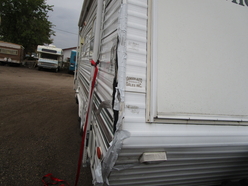 damaged exterior close up