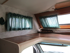 van-mount RV interior upper area view 3 - left side