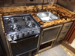 major renovation of trailer - custom kitchen